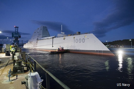 USS Zumwalt Navy destroyer