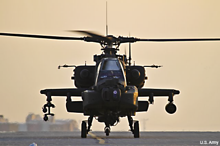 Army Apache helicopter