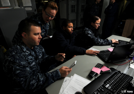 Aboard the USS George HW Bush