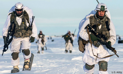 Army paratroopers in Artic